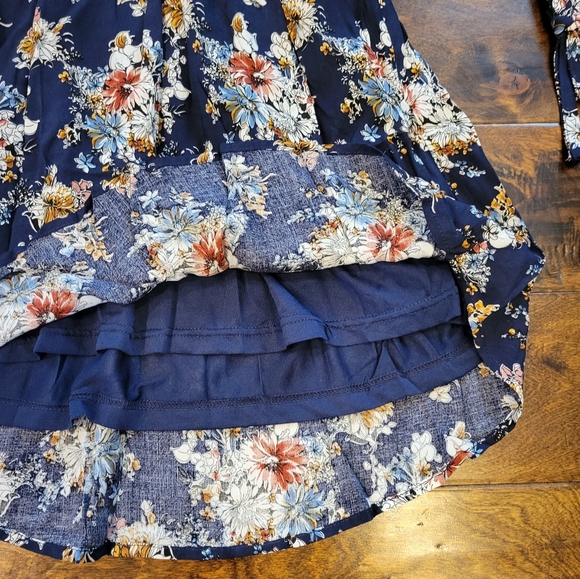 NWT Entro Dress Size S Navy Floral - Picture 3 of 10